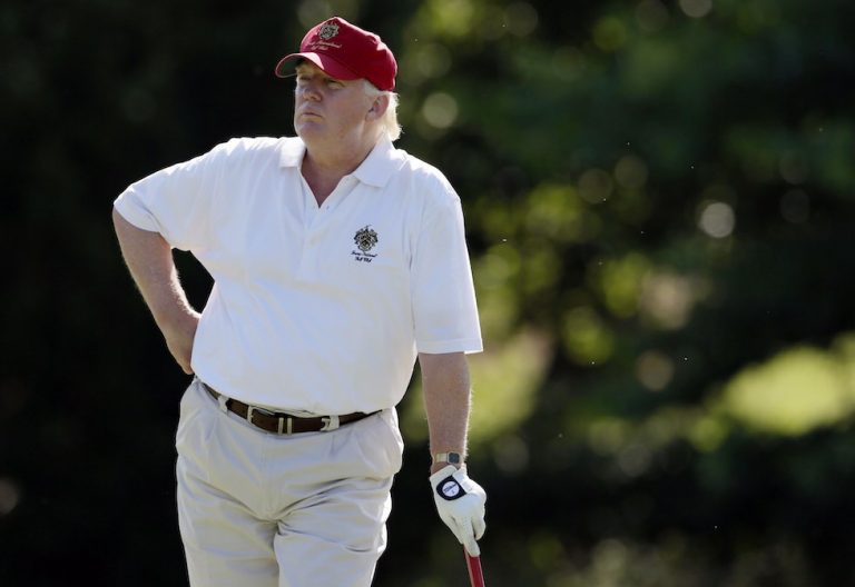 US Crashes While Trump Golfs